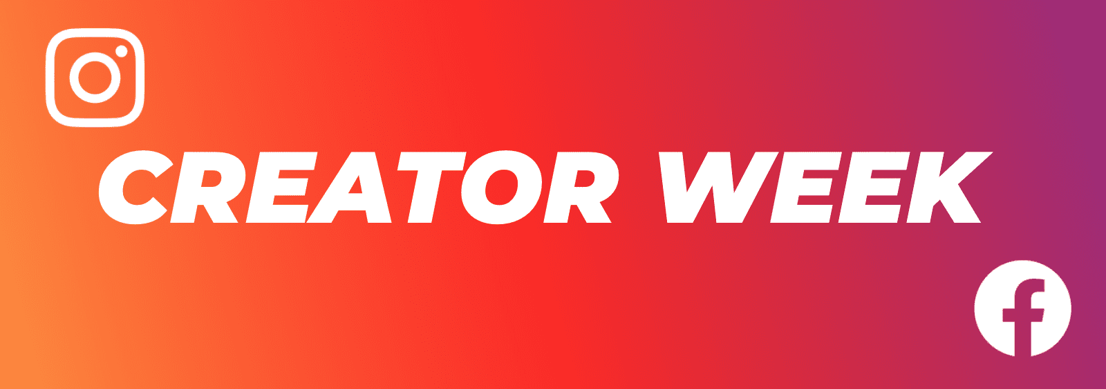 "Creator Week" with Instagram + Facebook logos